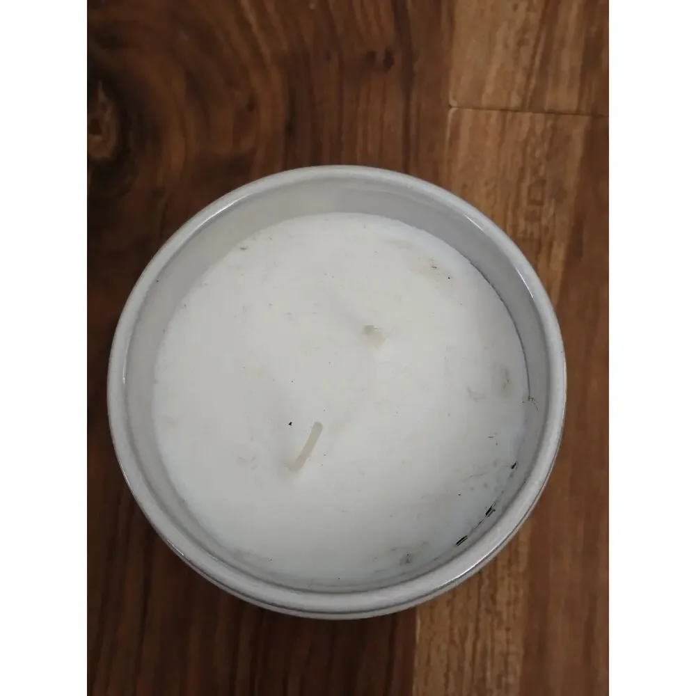 Hearth & Hand Magnolia 12 oz Ribbed Ceramic Candle Holder Jar S1